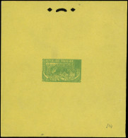 CONGO Type Panthère De 1907, épreuve D'artiste En Vert Sur Jaune, Sans Faciale, TB - Autres & Non Classés