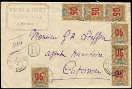 Let DAHOMEY 38 : 05 S. 30c. Brun, 6 Ex. Dont Surcharge ESPACEE, Obl. Càd PORTO NOVO 8/10/13 S. Env. Rec., Arr. COTONOU,  - Otros & Sin Clasificación