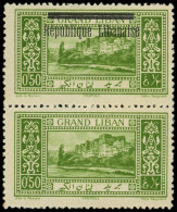 * GRAND LIBAN 85 : 0p.50 Vert, PAIRE */**, Un Ex. SANS Surcharge, TB - Other & Unclassified