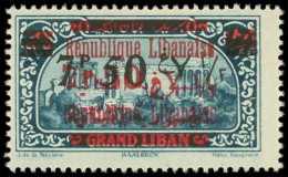 ** GRAND LIBAN 120c : 7p50 S. 2p50 Bleu, Surch. S. N°107 Au Lieu De 58, TB, Cote * - Altri & Non Classificati