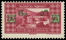 ** GRAND LIBAN 183d : 6p. Sur 7p50 Carmin, DOUBLE Impression Du Timbre, TB, Cote * - Autres & Non Classés