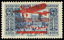 * GRAND LIBAN PA 37 : 25p. Bleu, TB. Br - Autres & Non Classés