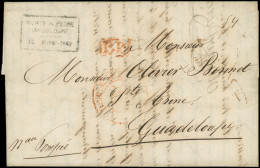 Let GUADELOUPE Càd Encadré POINTE A PITRE/GUADELOUPE/12 MARS 1842 S. LAC Pour Ste Anne, TB - Other & Unclassified