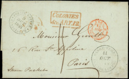 Let GUADELOUPE Cachet COLONIES/et C. ART.12, Càd POINTE A PITRE 9/10/45 Et BASSE TERRE 11/10 S. LAC Pour Paris, TB - Other & Unclassified