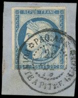 GUADELOUPE CG N°23 : 25c. Bleu, 2 Ex. Obl. Càd PAQ. ANG. Sur Fragt Et MOULE 31/5/79, TB - Altri & Non Classificati