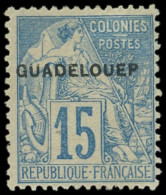 * GUADELOUPE 19d : 15c. Bleu, GUADELOUEP, TB. S - Autres & Non Classés