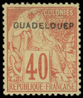 (*) GUADELOUPE 24d : 40c. Orange, GUADELOUEP, TB - Sonstige & Ohne Zuordnung