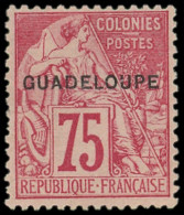 (*) GUADELOUPE 25 : 75c. Rose, Très Bon Centrage, TB - Otros & Sin Clasificación