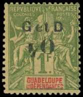 * GUADELOUPE 48d : 40 Sur 1f. Olive, 4 RENVERSE, TB - Other & Unclassified