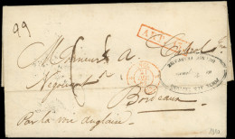 Let GUYANE MP Encadrée Rouge ART.13 Et Cachet Ovale POSTE AUX LETTRES De Cayenne GUYANE FRANCAISE S. LAC, Arr. Bordeaux  - Other & Unclassified