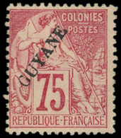 * GUYANE 27a : 75c. Rose, SANS Le Point, TB - Other & Unclassified