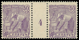 * GUYANE 61 : 50c. Violet, PAIRE Mill.4, TB - Otros & Sin Clasificación