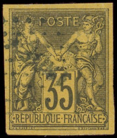 INDE CG N°45 35c. Violet-noir Sur Jaune Obl. Losange INDE, TTB - Autres & Non Classés