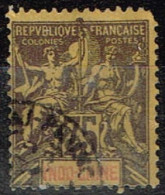 Indochine - 1892 - Y&T N° 14 Oblitéré. Coin Supérieur : Une Dent Manquante - Used Stamps