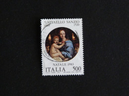 ITALIE ITALIA YT 1595 OBLITERE - NOEL CHRISTMAS RAPHAEL - 1981-90: Usati