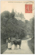 28 MONTIGNY-LE-GANNELON. Le Château 1907. Fermière Et Vache - Montigny-le-Gannelon