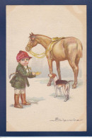 CPA Colombo Illustrateur Italien Enfant Cheval Art Déco écrite 1694-1 - Colombo, E.