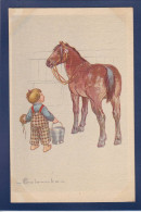 CPA Colombo Illustrateur Italien Enfant Cheval Art Déco écrite 1675-1 - Colombo, E.