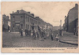 Denain, CPA Neuve, La Rue Villars Vue Prise Du Carrefour Jean Bart, Mines - Denain