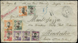 Let INDOCHINE 103 (2) Et 104, MIXTES Avec 5 Timbres De CANTON, HOI-HAO (2), TCHONGKING Et YUNNAN-FOU, Obl. Càd SAIGON 30 - Sonstige & Ohne Zuordnung