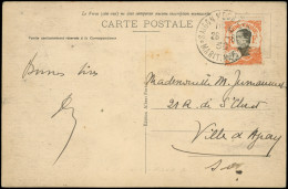 Let INDOCHINE 103 : 4c. Orange Obl. SAIGON MESSAGERIE/MARITIMES 26/8/30 S. CP, TB - Other & Unclassified