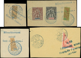 MADAGASCAR 80, 84, 86 Et 93 : MOITIES De Timbres Obl. Sur 4 Fragts, TB - Other & Unclassified