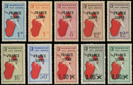 ** MADAGASCAR PA 45/54 : La Série FRANCE LIBRE, TB - Sonstige & Ohne Zuordnung