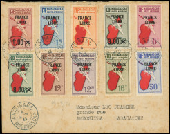 Let MADAGASCAR PA 45/54 : La Série FRANCE LIBRE Obl. ANTSIRABE 4/11/43 S. Env., Arr. AMBOSITRA, TB - Andere & Zonder Classificatie