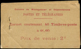 MADAGASCAR Carnet C131 : 5c. Noir Et Rouge, Carnet De 40, TB - Otros & Sin Clasificación