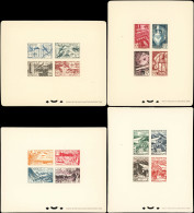 MAROC BF 1/4 : Oeuvres De Solidarité 1949-50, 4 Epreuves De Luxe, TB - Other & Unclassified