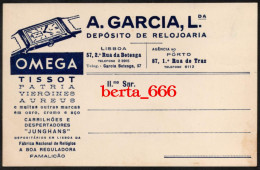 Postal Publicitário * A Garcia Lda * Depósito De Relojoaria * Omega * Tissot * Viergines * Aureus * Junghans * 1940 - Advertising