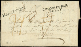 Let MARTINIQUE MP MARTINIQUE Et COLONIES PAR/BREST S. LAC De 1816, TTB - Autres & Non Classés