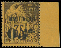 ** MARTINIQUE 13A : 05c. Sur 35c. Violet-noir Sur Jaune, 5 PENCHE, Bdf, Décentré, TB - Other & Unclassified