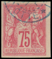 MAYOTTE CG N°28 : 75c. Rose Obl. Càd Bleu MAYOTTE, Signatures Dont Br, Superbe - Sonstige & Ohne Zuordnung