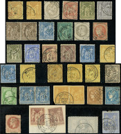 MONACO France Lot De 27 Unités, 2 Paires Et 2 Fragts, Oblitérations De Monaco, états Divers, Dont TB, Forte Cote - ...-1885 Prephilately