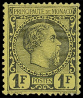* MONACO 9 : 1f. Noir Sur Jaune, Frais, TB - Unused Stamps