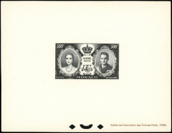 MONACO PA 65 : Mariage, Epreuve De Luxe En Noir, TB - Airmail