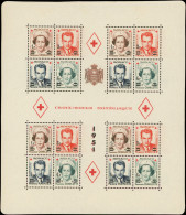 ** MONACO BF 4A : Croix Rouge 1951 Surchargé, Dentelé, TB - Blocks & Sheetlets