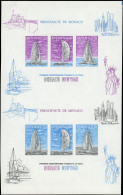 ** MONACO BF 32a : Course Transatlantique, ESSAI De COULEUR NON DENTELE, En PAIRE Verticale, TB - Blocks & Kleinbögen