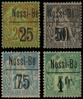 * NOSSI-BE 19/22 : Série Surchargée De 1893, N°20 Et 21 (*), TB - Autres & Non Classés