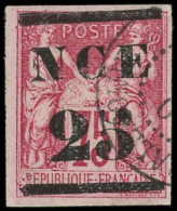 NOUVELLE CALEDONIE 5 : 25 Sur 75c. Rose, Obl., TB - Used Stamps