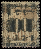 * NOUVELLE CALEDONIE 12d : 10c. Sur 30c. Brun, DOUBLE Surch. Dont 1 RENVERSEE, TB - Unused Stamps