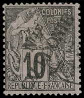 NOUVELLE CALEDONIE 25 : 10c. Noir Sur Lilas, Obl., TB - Used Stamps