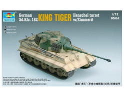 Trumpeter - Char KING TIGER Sd.Kfz. 182 Henschel Zimmerit Maquette Kit Plastique Réf. 07291 Neuf NBO 1/72 - Militaire Voertuigen