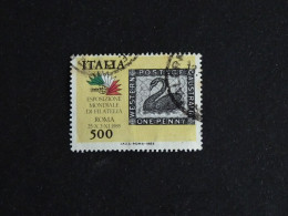 ITALIE ITALIA YT 1689 OBLITERE - ITALIA 85 EXPOSITION PHILATELIQUE TIMBRE SUR TIMBRE - 1981-90: Oblitérés