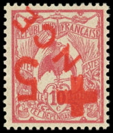 ** NOUVELLE CALEDONIE 110a : +5 Sur 10c. Rouge, Surch. RENVERSEE, TB - Unused Stamps