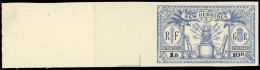 (*) NOUVELLES HEBRIDES Type De 1925, Légende New-Hébrides 1fr-10d Valeur NON EMISE, ESSAI De COULEUR En Outremer, NON DE - Other & Unclassified