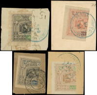 OBOCK 51a, 53a, 54a Et 55a, MOITIES Gauches De Timbres, TB - Sonstige & Ohne Zuordnung