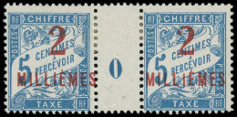 * PORT-SAID Taxe 5 : 2m. Sur 5c. Bleu, PAIRE Mill.0, TB - Autres & Non Classés