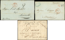 Let REUNION Lot De 2 Cachets D'entrée S. Lettres En Provenance De La Réunion Et 1 MP Locale, TB - Other & Unclassified